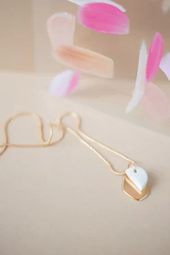 Cloud + Clay Almond Polymer Clay Gold Plated Necklace* Necklaces