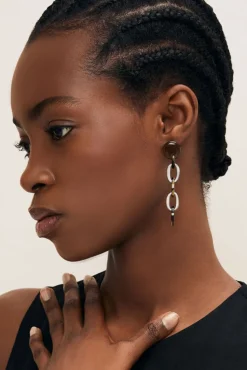 Branch Jewellery Brown Buffalo Horn Chain Link Earrings* Earrings