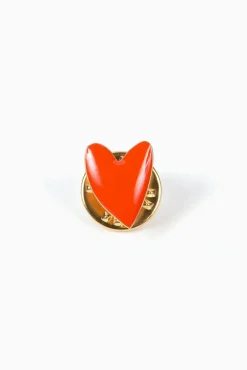 Titlee Cranberry Red Heart Shaped Pin* Brooches & Pins