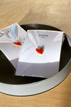 Titlee Cranberry Red Heart Shaped Pin* Brooches & Pins