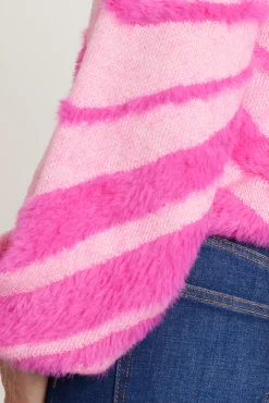 Cras Angela Swirl Pink Jumper* Knitwear & Sweatshirts