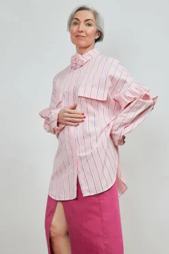 Cras Flower Pink Stripe Shirt* Blouses, Shirts & Statement Tops