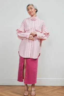 Cras Flower Pink Stripe Shirt* Blouses, Shirts & Statement Tops