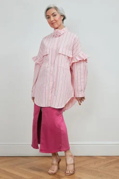 Cras Flower Pink Stripe Shirt* Blouses, Shirts & Statement Tops