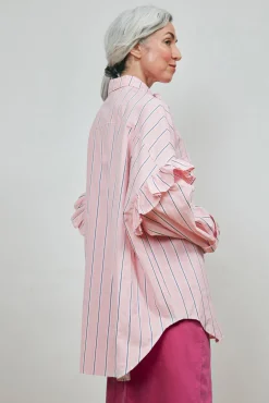Cras Flower Pink Stripe Shirt* Blouses, Shirts & Statement Tops