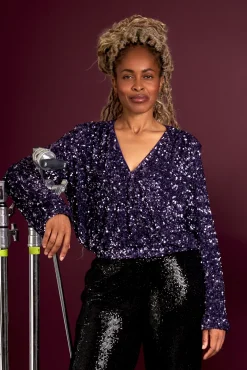 Cras Stella Sweet Grape Sequin Top* T-Shirts & Tops|Blouses, Shirts & Statement Tops