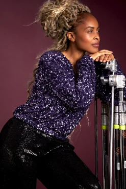 Cras Stella Sweet Grape Sequin Top* T-Shirts & Tops|Blouses, Shirts & Statement Tops