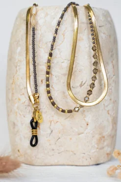 Sunny Cords Emma-Jane Beaded & Gold Double Sunglasses Chain* Glasses Chains|Glasses Chains