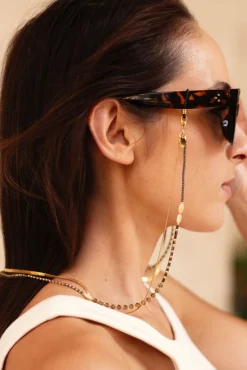 Sunny Cords Emma-Jane Beaded & Gold Double Sunglasses Chain* Glasses Chains|Glasses Chains