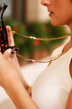 Sunny Cords Emma-Jane Beaded & Gold Double Sunglasses Chain* Glasses Chains|Glasses Chains