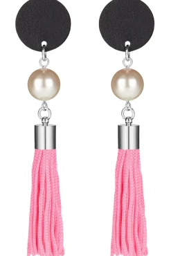 The Bias Cut Exclusive: Iris Tassel Dot Earrings* Earrings