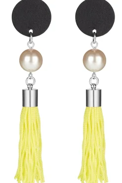 The Bias Cut Exclusive: Iris Tassel Dot Earrings* Earrings