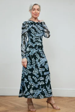 Fabienne Chapot Bella Black & Cornflower Blue Midi Dress* Dresses & Jumpsuits