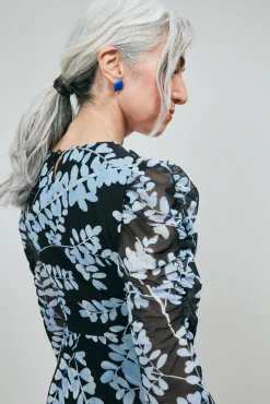 Fabienne Chapot Bella Black & Cornflower Blue Midi Dress* Dresses & Jumpsuits