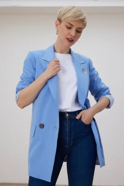 Fabienne Chapot Benny Light Blue Blazer* Jackets & Blazers|Tailoring