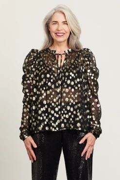 Fabienne Chapot Didi Black & Gold Top* Blouses, Shirts & Statement Tops