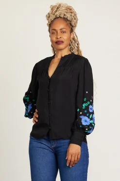 Fabienne Chapot Harry Embroidered Floral Blouse* Blouses, Shirts & Statement Tops
