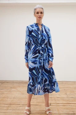 Fabienne Chapot Marina Riviera Blue Floral Midi Dress* Dresses & Jumpsuits