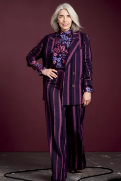 Fabienne Chapot Roger Burgundy Striped Blazer* Jackets & Blazers|Tailoring