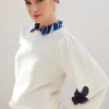 Fabienne Chapot Treboli White Embroidered Jumper* Knitwear & Sweatshirts