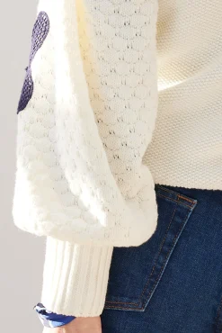 Fabienne Chapot Treboli White Embroidered Jumper* Knitwear & Sweatshirts