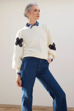 Fabienne Chapot Treboli White Embroidered Jumper* Knitwear & Sweatshirts