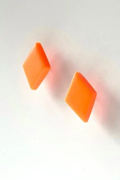 Hattie Buzzard Gaia Orange With Glass Beads 2-in-1 Earrings* Earrings