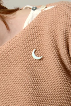 Titlee Gina Gold Crescent Moon Shaped Pin* Brooches & Pins