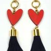 Dark Horse Ornament Heartbreaker Tassel Earrings* Earrings