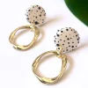 ALOË Irregular Hoops Dalmatian Mini Studs* Earrings