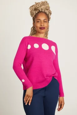Jacynth London Neo Pink Jumper - 15% Proceeds Donated To Breast Cancer UK* Knitwear & Sweatshirts