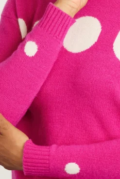 Jacynth London Neo Pink Jumper - 15% Proceeds Donated To Breast Cancer UK* Knitwear & Sweatshirts