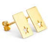 Lulu Copenhagen Cut Out Gold Plated Star Earrings* Earrings