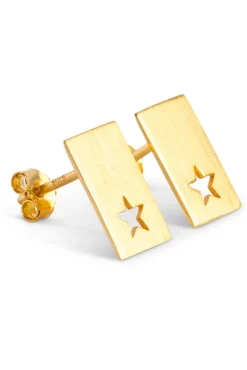 Lulu Copenhagen Cut Out Gold Plated Star Earrings* Earrings
