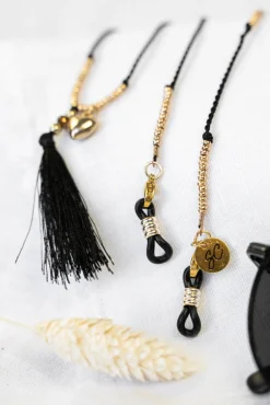 Sunny Cords McTassel Black & Gold Sunglasses Chain* Glasses Chains|Glasses Chains