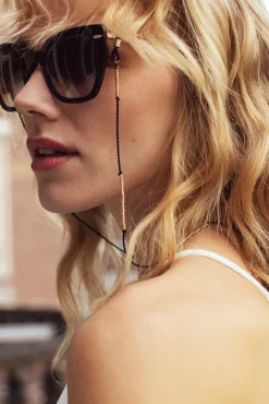 Sunny Cords McTassel Black & Gold Sunglasses Chain* Glasses Chains|Glasses Chains