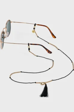 Sunny Cords McTassel Black & Gold Sunglasses Chain* Glasses Chains|Glasses Chains