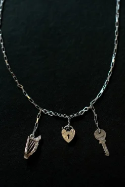 Hooked Music Is The Key To My Heart Sterling Silver One-Of-A-Kind Necklace* Necklaces