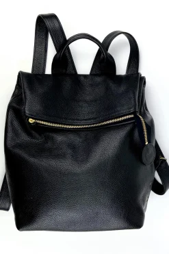 Coco Barclay Nancy Black Pebble Leather Rucksack* Bags