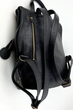 Coco Barclay Nancy Black Pebble Leather Rucksack* Bags