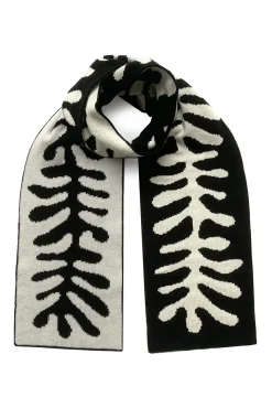 Ingmarson Organic Shape Wool & Cashmere Black Scarf* Scarves & Shawls