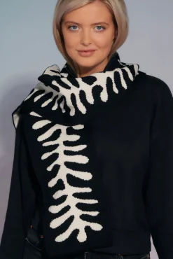 Ingmarson Organic Shape Wool & Cashmere Black Scarf* Scarves & Shawls