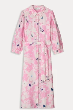 POM Amsterdam Beau Lillies Pink Midi Dress* Dresses & Jumpsuits