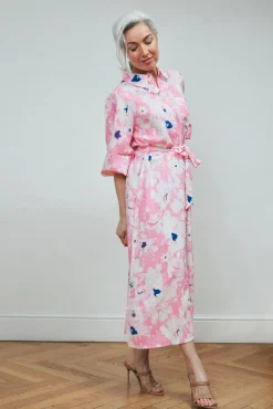 POM Amsterdam Beau Lillies Pink Midi Dress* Dresses & Jumpsuits