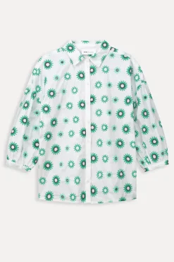 POM Amsterdam Embroidery Sicilian Sun Organic Cotton Blouse* Blouses, Shirts & Statement Tops