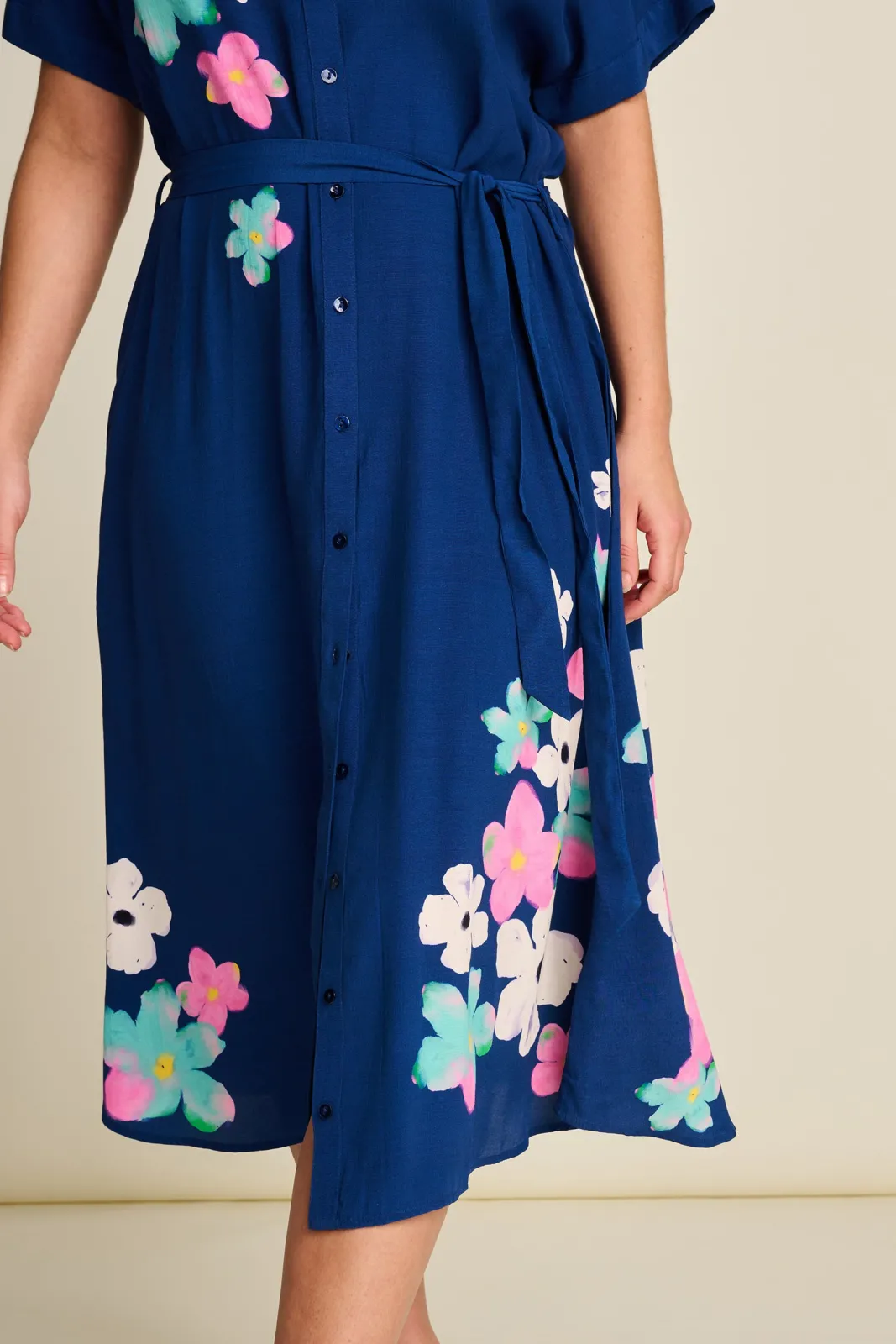 POM Amsterdam Ink Blue Blossom Midi Dress* Dresses & Jumpsuits