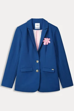 POM Amsterdam Pique Ink Blue Blazer* Jackets & Blazers|Tailoring