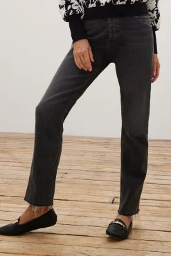 Reiko Milo Black Wash High Waisted Straight Jeans* Denim|Skirts & Trousers