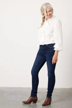 Reiko Nate Dark Blue High Waist Skinny Jeans* Skirts & Trousers