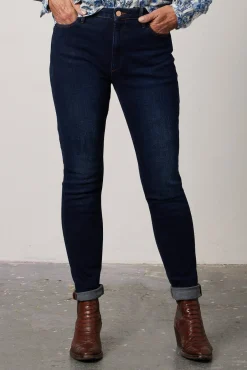 Reiko Nate Dark Blue High Waist Skinny Jeans* Skirts & Trousers